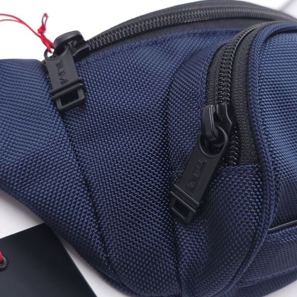 TUMI Waist Pack Navy Blue Fanny Pack Mens One Size - Picture 3 of 7